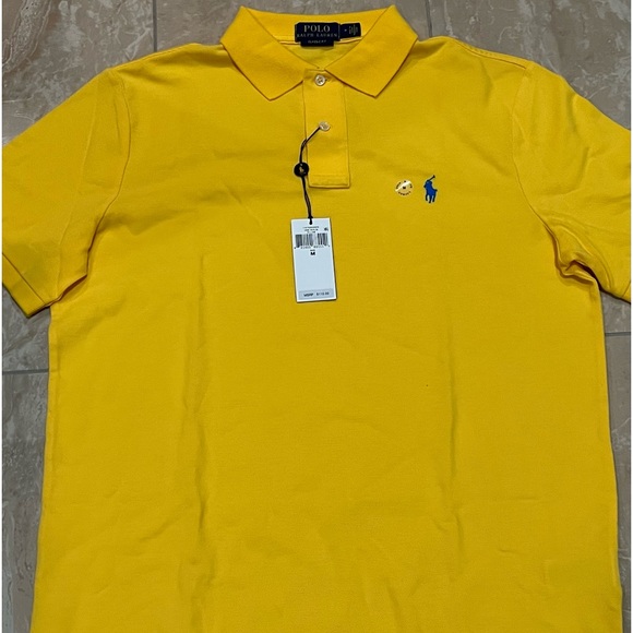 Polo Ralph Lauren Men's Classic-Fit Mesh Shirt - Yellow - Picture 1 of 12